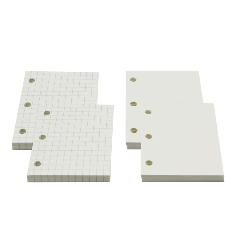 4 PCS Mini 3-Ring Binder Covers Notebook Refiller Insert Paper,2