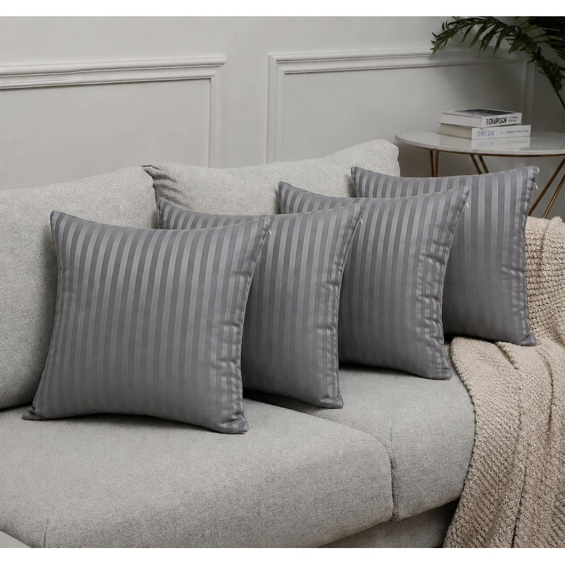 Cushion Covers 45 x 45 cm Set of 4 Microfibre