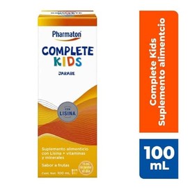 Pharmaton Complete Kids Suplemento Alimenticio en Jarabe, 100 ml. Complementa las Deficiencias de Vitaminas y Minerales en Niños de 4 a 12 años