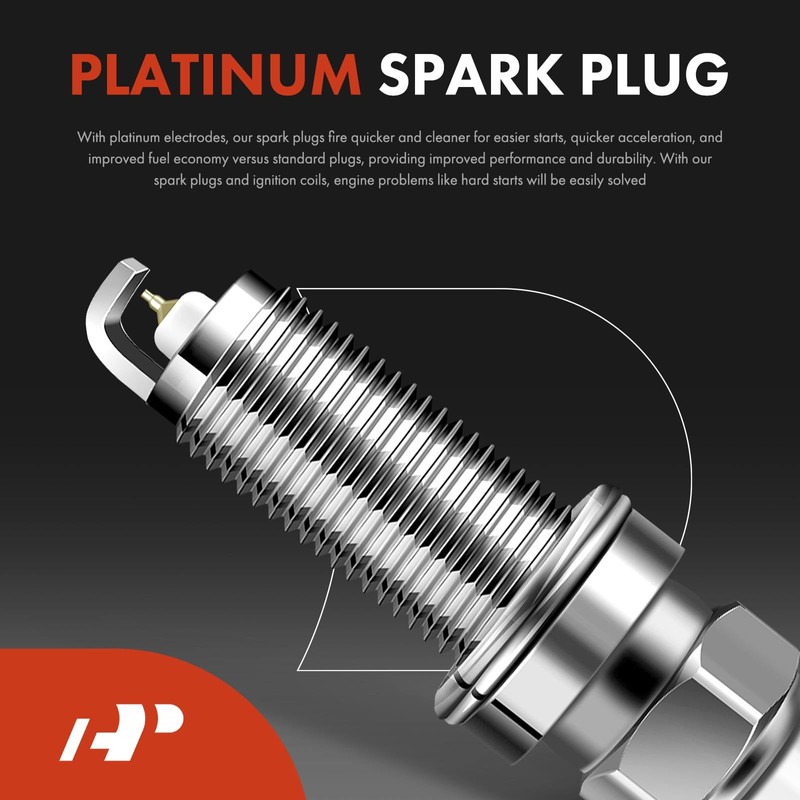 A-Premium Ignition Coil Pack and Iridium Spark Plugs Compatible with