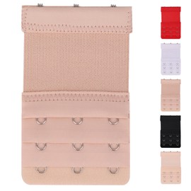 Trimming Shop Elastic Bra Extender Set for Women – Soft & Comfortable Strap Extension with Options Of 3x3 Rows of Hooks, Adjustable Maternity Bra Band Extenders for Tight Bras