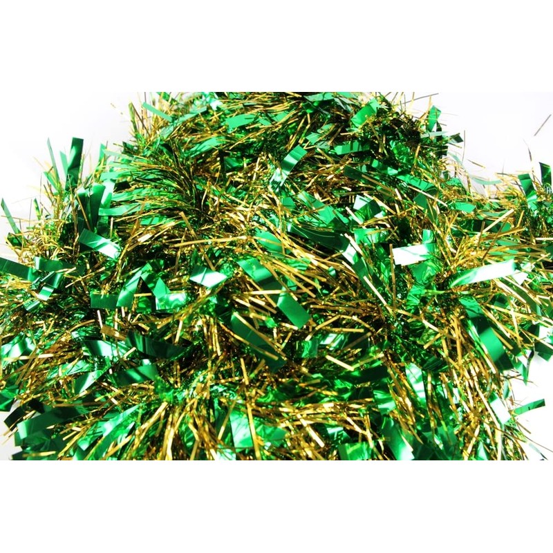 5 x Christmas Tinsel Thick 2-Tone Xmas Garland Tree Decorations