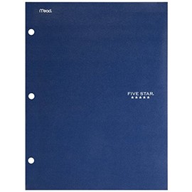 Five Star Folder, 4-pocket, File Folder, Navy (Pack of 3) (72099)