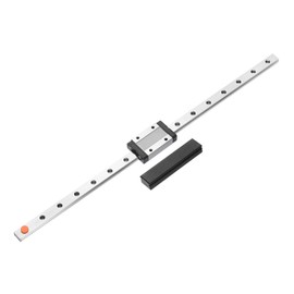 uxcell MGN12 400mm Linear Guide Rail with MGN12H Sliding Carriage Block Bearing Steel and Plastic Mini MGN12 Linear Guide for DIY 3D Printers and CNC Machine, Black
