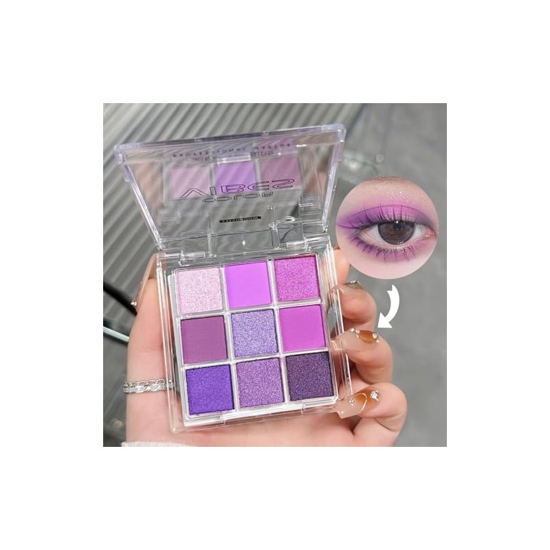 Paletas de Sombras de Ojos 9 Coloridas Profesionales Paletas de