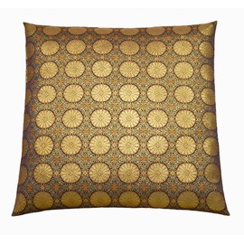 Chrysanthemum Shishi Zabuton Cover, Gozen Zabuton, Buddhist Service, Buddhist Altar, Zabuton Cover for Temples (Gold Orchid Size 67 x 68)