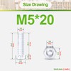 Pzsmocn 100pcs/50 Sets M5*20mm PC Clear Plastic Phillips Round Head