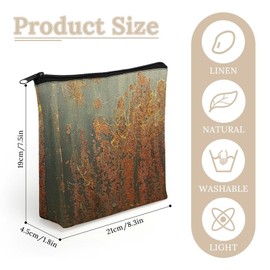 GlamLuxe Classic Rock Vinyl Records Cosmetic Bag Makeup Bag Gifts for Women Girls Daughter Sister Bestie Graduation Birthday Christmas Nurse Mothers Day Travel Zipper Pouch, Dark Grey Rust, one size,