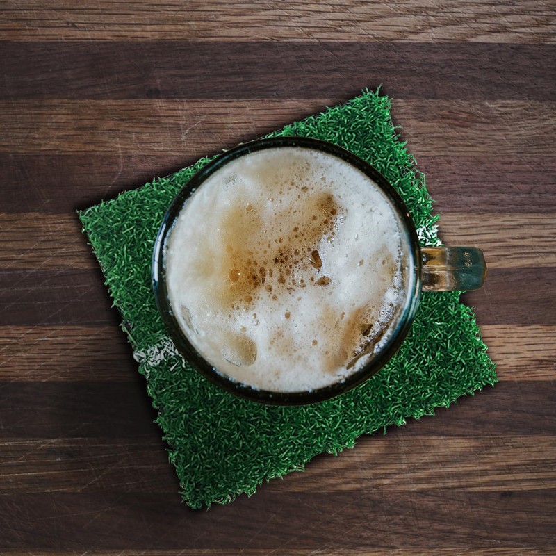Mad Monkey Green & White Standard Football Coaster