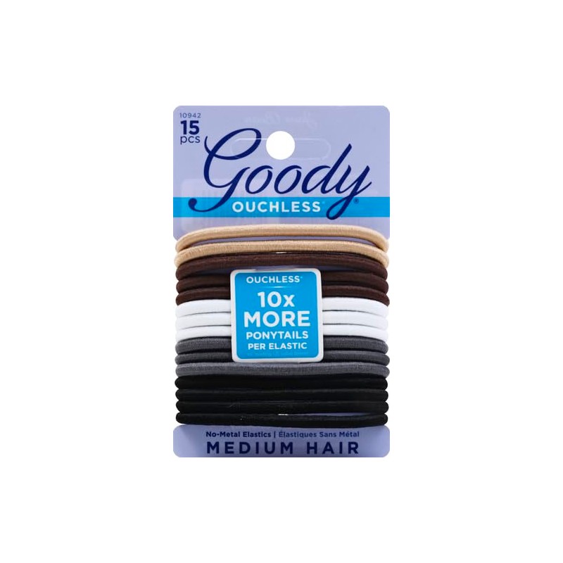 Goody WoMens Ouchless Braided Elastics, Java Bean, 15 Count