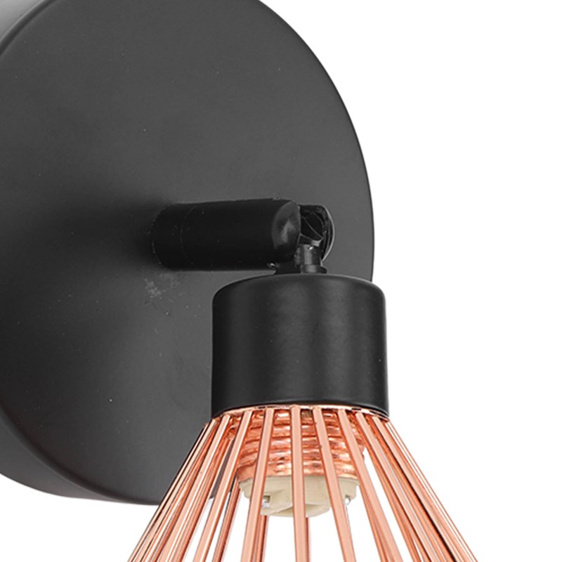 Wall Mounted Lamp Holder 180 Degrees Adjustable Metal Wall Lamp