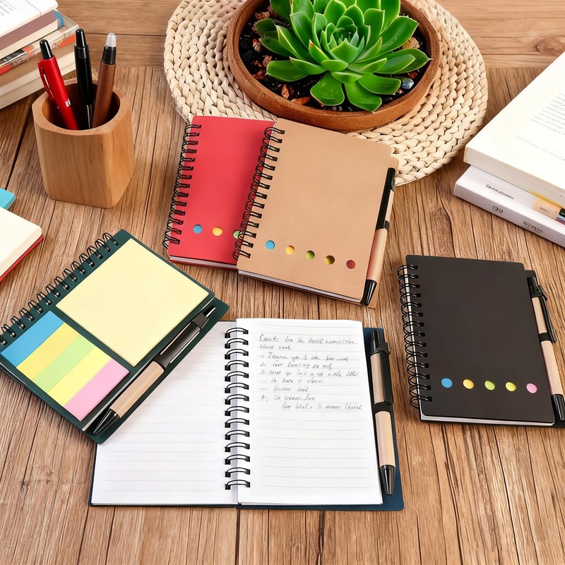 30 Set Pocket Notebook with Pen, Small Bulk Notepads with