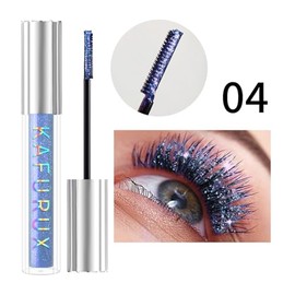 Máscara De Pestañas Con Brillo Lavable De Larga Duración Con Brillo De Diamante Brillante Voluminosa Y Alargadora Azul
