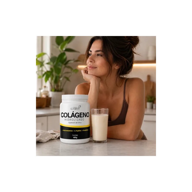 Cólageno Hidrolizado L Arginina Acido Hialurónico 450g 3pack