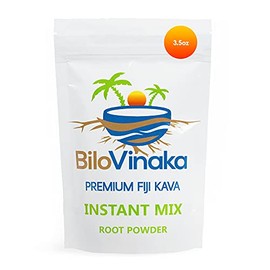 BILOVINAKA - All-Natural Micronized Instant Kava Drink Mix, Premium Fiji Kava Kava Powder, Kava Fijian Root Powder, No Straining Needed, 3.5 oz/ 100 Grams