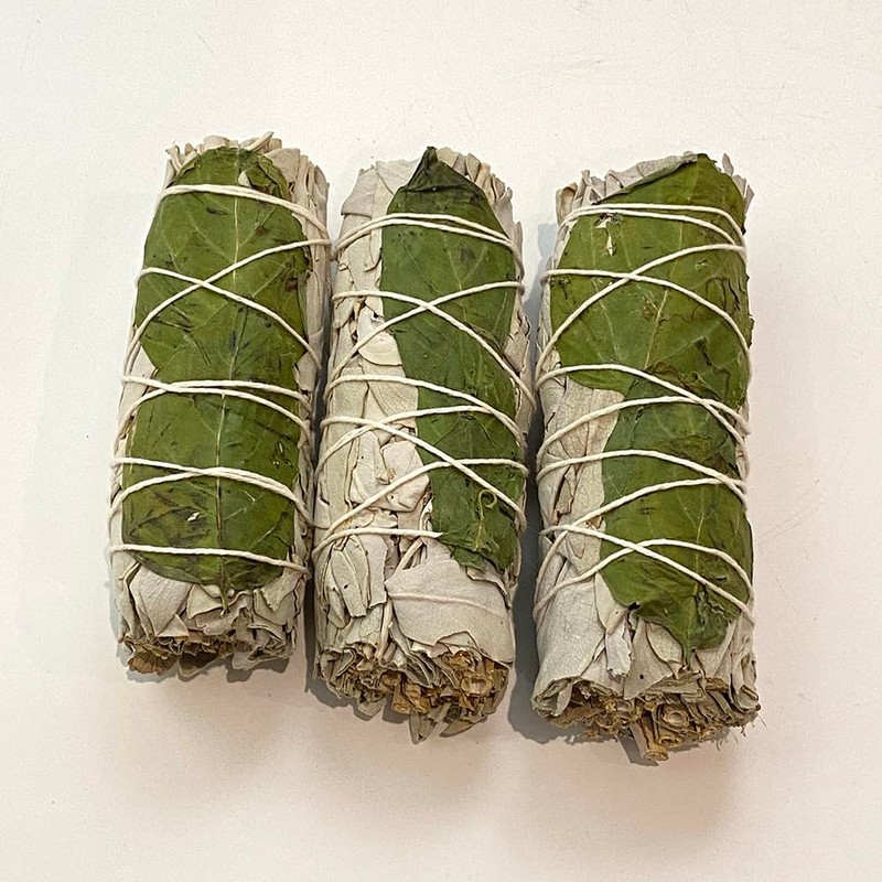 VIE Smudge Sticks, White Sage and Basil 4", Pack of