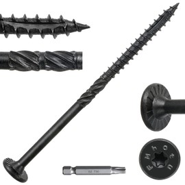 #14 x 5 Wood Structural Lag Screws 54Pcs Star Drive Decking Screws, Rust Resistant Timber Screws for Timber/Log/Landscaping Wood