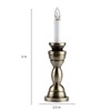 Waldosia 2PCS 1:12 Scale Dollhouse Miniature 12v Powered Candle Lamp