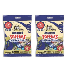 Walkers' Nonsuch Assorted Toffees & Chocolate Éclairs | Contains English Creamy, Milk & Dark Chocolate Covered, Banana Split & Milk Toffees | Traditional British Candy | 5.29 Oz (Pack of 2)