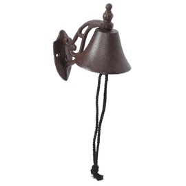 DECHOUS Rustic Iron Door Bell Pendant Vintage Wall Mounted Hand Bell for Farmhouse Shaking Design for Use Adds Touch to Your Home