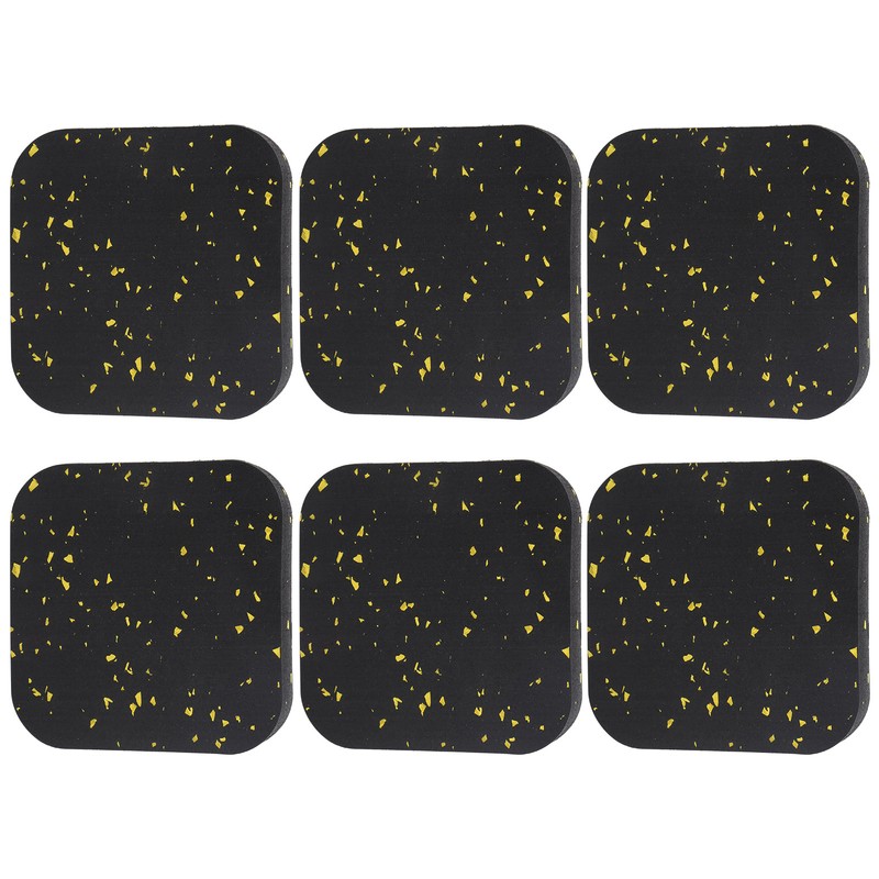 6PCS Rubber Treadmill Mat Sound Insulation Cushion Exercise Equipment Mat