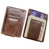 HOPSOOKEN Money Clip RFID Front Pocket Wallet Men Leather Slim