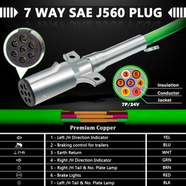 CheeMuii Semi Truck Air Lines Kit 12 FT 3 in 1 ABS Power Air Line Air Hoses with Gladhands and Tender Spring Kit for Semi Truck Tractor Trailer