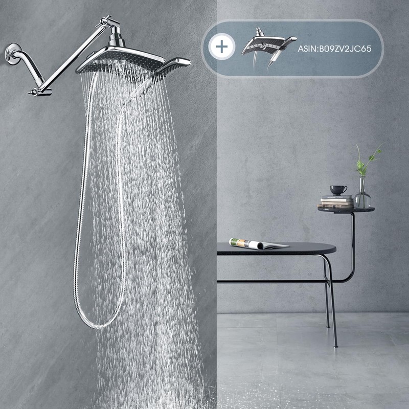 BRIGHT SHOWERS Brass Shower Head Extension Arm for Rain and