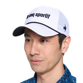 Coq Sportif LG5SCP11M Men's Cap, Back Room Darkening, Reduced Lighting, Soccer Material, Cooling, Golf, WH00 (white), Free size
