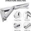 Pack of 2 250 mm Folding Console Heavy Duty Stainless