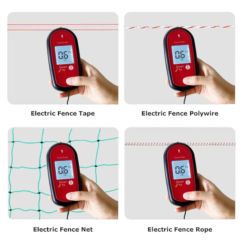 Electric Fence Voltage Tester, Handheld Fence Fault Finder Fence Tester