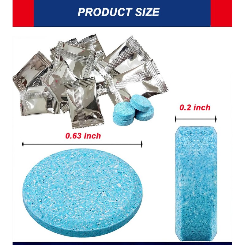 Mabellumia 200 Pcs Car Windshield Washer Fluid Concentrate Tablets,Windshield Washer