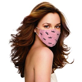 WedDecor 5 Pack Washable Fabric Face Mask Reusable and Adjustable Protective Fabric Face Cover Dust Filter Bag Reusable Washable for Women Crown Print