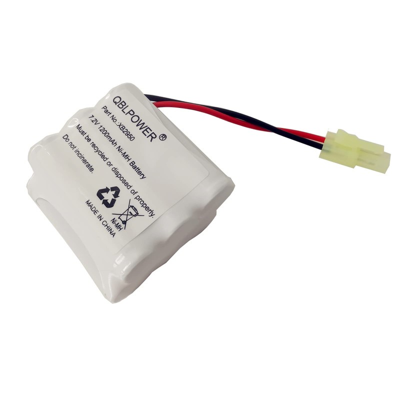 QBLPOWER XB2950 Battery Pack 7.2V 1200mAh Ni-Mh Compatible with Euro