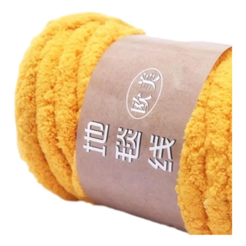 Chunky Yarn Jumbo Tubular Yarn For Throw Pillow Pet Yellow