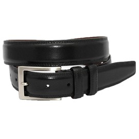 Torino Leather Italian Aniline Leather Dress Belt - Black 40