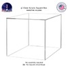 2 Pack 9" Acrylic Display Riser Box with One Open