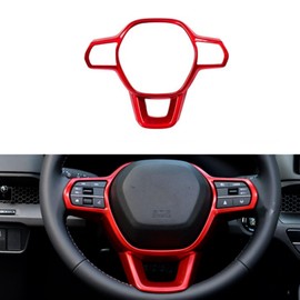 TLIFORT for 11th Accord Steering Wheel Cover Interior Trim, for Honda Civic 2022 2023, CR-V 2023, ABS Red