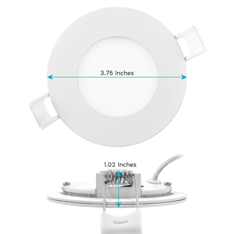 Luxrite 3 Inch Ultra Thin LED Recessed Light with Junction