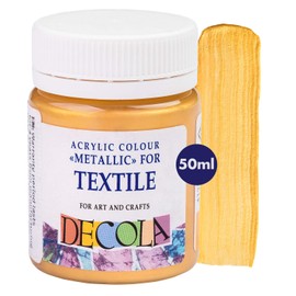 Nevskaya Palitra Gold Acrylic Colours for Textile Decola in Plastic Jars 50 ml