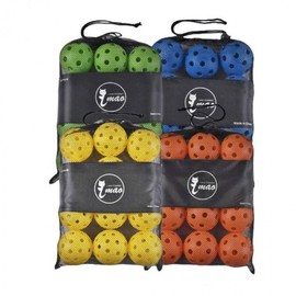 Indoor Outdoor Mesh Pickleball Ball 12-pack Yellow Outdoor