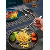 Xideman 16-Piece ​Modern Hammered Cutlery Set with Ultra Sharp 2-in-1