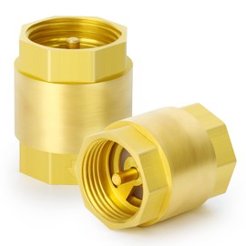 ERGAOBOY 2 Pcs One Way Brass Check Valve, 3/4" BSP Female, Backflow Prevention, Fit for Garden Repari, Pump