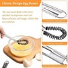 Silver Egg Beater Stainless Steel Mini Spring Coil Whisk Handheld