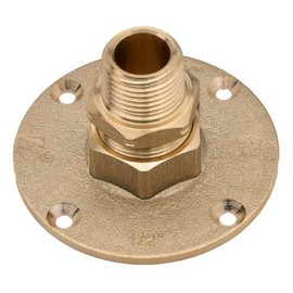 HomeFlex 11-464-005 1/2-Inch Brass Corrugated Stainless Steel Tubing x MIPT Termination Flange