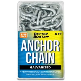 Better Boat Galvanized Anchor Chain, Boat Anchor Chain, 3/16" Anchor Chains