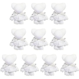 Juego de toallas de mano de microfibra de animales, 10 piezas de 30 x 30 cm, bonitas toallas de mano con forma de oso, suaves y de secado rápido para