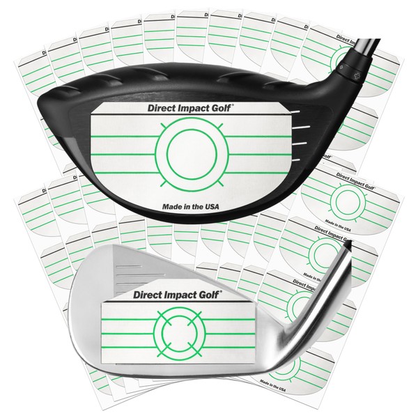 Combo Pack (100 Driver+100 Iron) Ultra-Thin Golf Impact Tape for