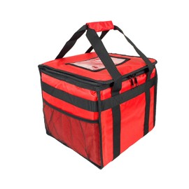 HFB30L Heat Storage Bag for Pizza Snack Restaurant Picnic Indian Chinese Kebab Catering Delivery Bag Thermal Insulated 32x32x30cm Red