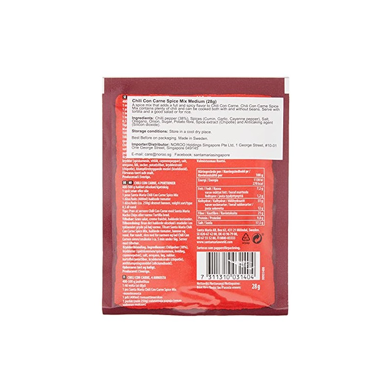 Santa Maria Chili Con Carne Seasoning Spice Mix - Mexican